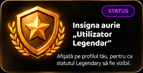 Insigna aurie Utilizator Legendar